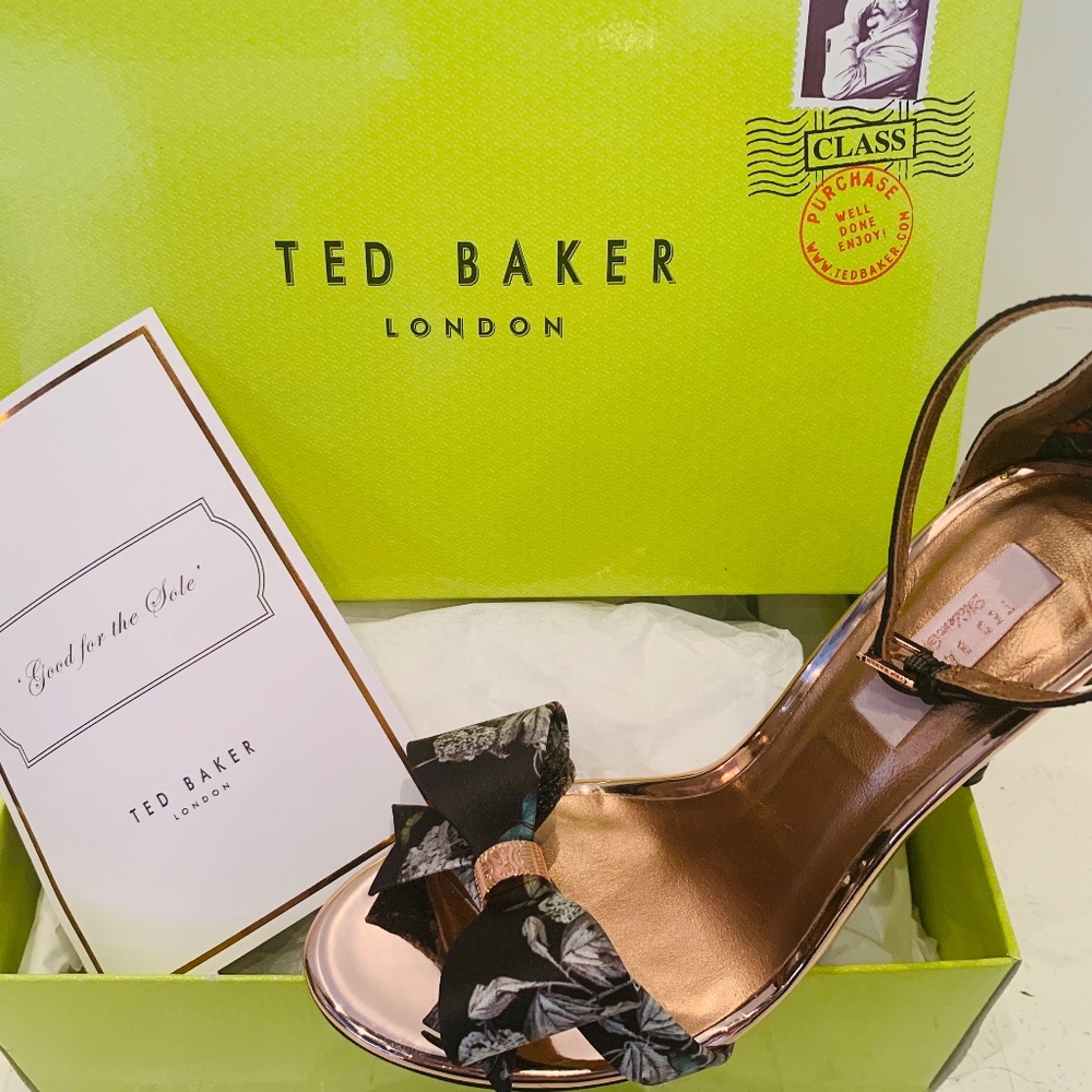 Ted Baker London Black Floral Heels - Picture 4 of 6